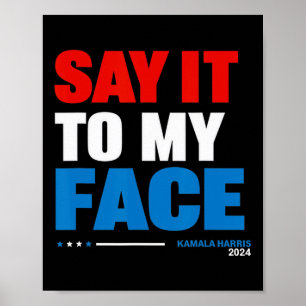 Affiche A Mon Visage Kamala Harris Élection Présidentielle
