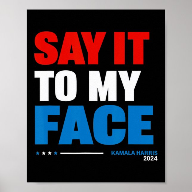 Affiche A Mon Visage Kamala Harris Élection Présidentielle (Devant)