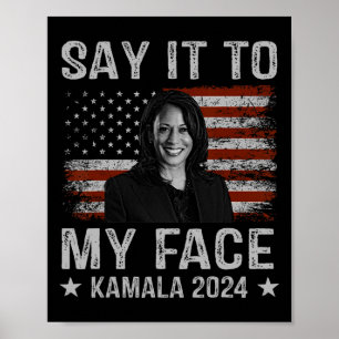 Affiche À Mon Visage Kamala Harris Pour Président 2024 1