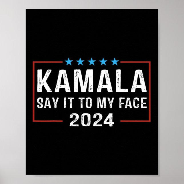 Affiche À Mon Visage Kamala Harris Pour Président 2024 5 (Devant)