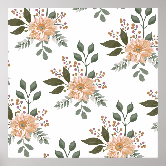 Affiche à motif floral (Devant)