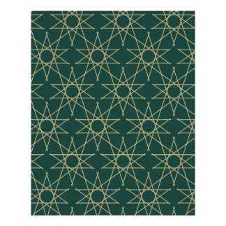 Affiche à motif géométrique de lotus du Nil