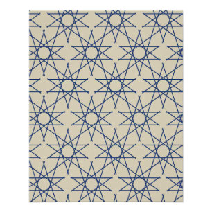 Affiche à motif géométrique Lapis de Babylone