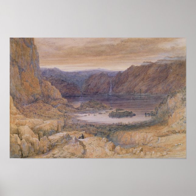 Affiche A Mountain Lake (Norvège), vers 1827 (Devant)