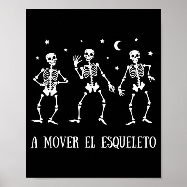 Affiche A Mover El Esqueleto Drôle d'Halloween espagnol (Devant)