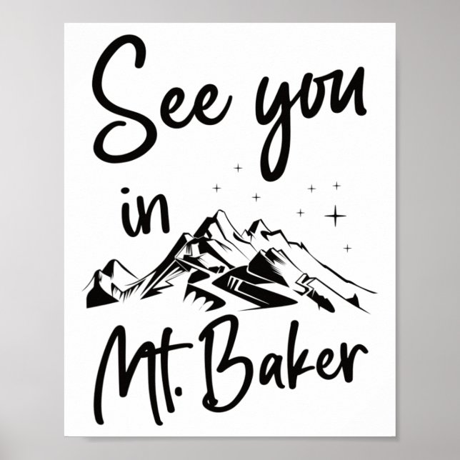 Affiche À Mt Baker Usa Vacances Ski (Devant)