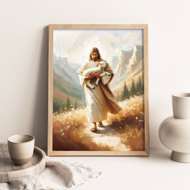 Affiche A New Beginning, Leave the 99 Art, Jesus and Lamb, (Créateur téléchargé)
