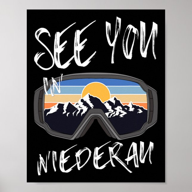 Affiche À Niederau Tyrol Vacation Ski Goggings (Devant)