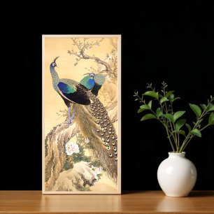 Affiche A Pair of Peacocks in Spring, Imao Keinen 