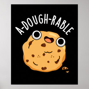 Affiche A-pâte amusante à gâteau de biscuits foncé BG