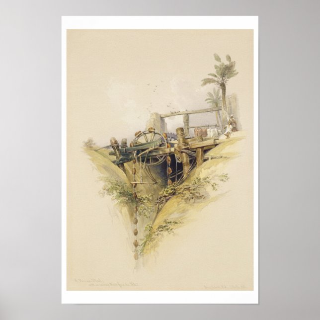 Affiche A Persian Water Wheel, used in raising water from (Devant)