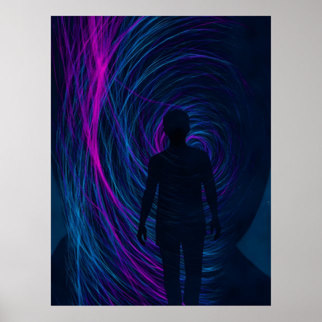 Affiche  A person finds themselves lost in the algorithm (Devant)