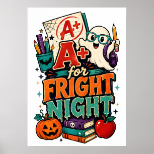 Affiche A+ pour Fright Night – École effrayante Halloween