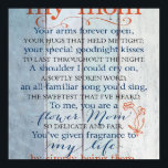 Affiche A Prayer for My Mom<br><div class="desc">Ideal Mother's Day Gift: Make your mom feel extra special with this unforgettable Mother's Day decoration. "mom, I know you've loved me as long as I've lived, but I've loved you my whole life." This love canvas is sure to bring tears to Mom's eyes. Thoughtful Wall Art Decor - Features...</div>