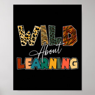 Affiche À Propos Apprendre Leopard Enseignant Retour À L'É