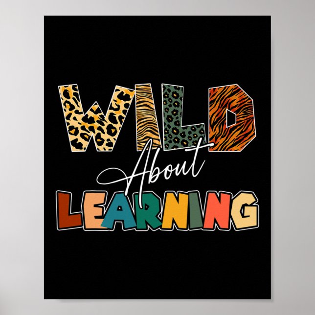 Affiche À Propos Apprendre Leopard Enseignant Retour À L'É (Devant)