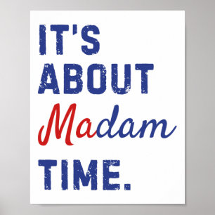 Affiche A propos de Mme Time Kamala Harris 2024 Président 