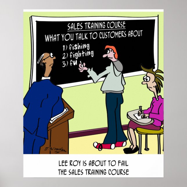 Affiche À propos de quoi ne pas parler aux clients (Devant)