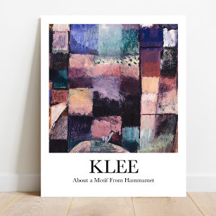 Affiche A propos d'un motif d'Hammamet par Paul Klee
