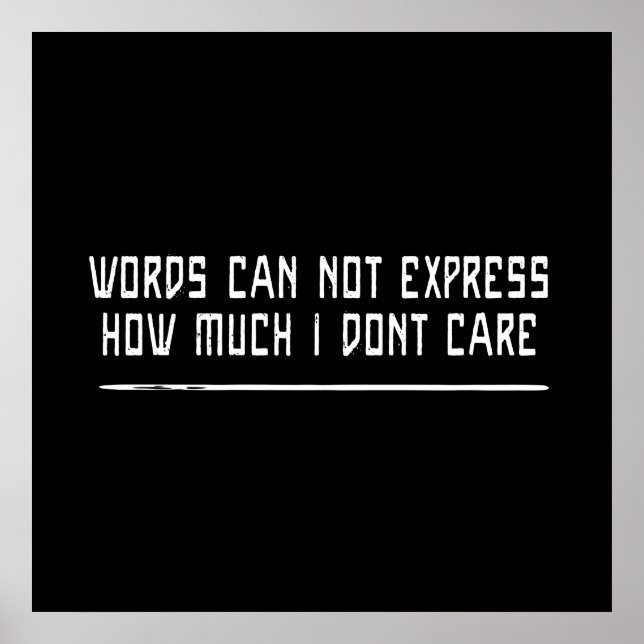 Affiche À quel point je m'en fiche (Devant)