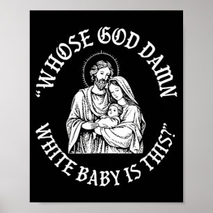 Affiche À qui appartient ce bébé blanc de Dieu ce Noël