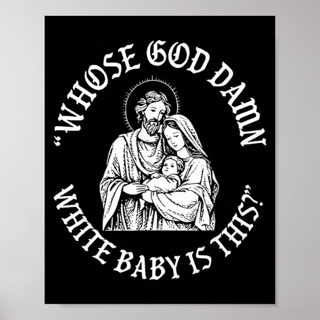 Affiche À qui appartient ce bébé blanc de Dieu ce Noël  (Devant)