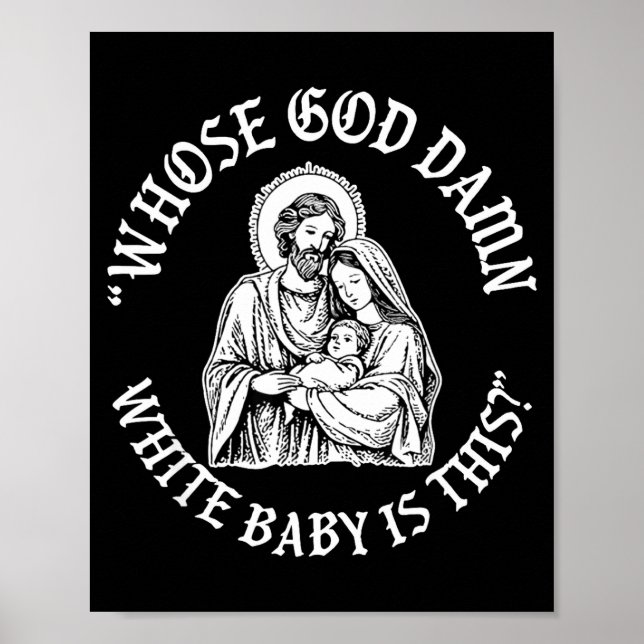 Affiche À qui appartient ce bébé blanc de Dieu Funny Chris (Devant)