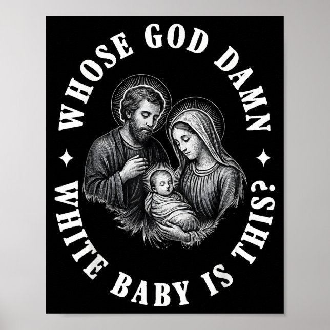 Affiche À qui appartient ce bébé blanc Dieu  (Devant)