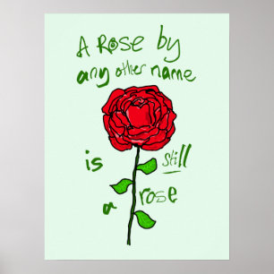 Affiche A Rose By Any Other Name is Still a Rose