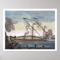 A Royal Galley (Espagne ou Portuguese) rowed by sl