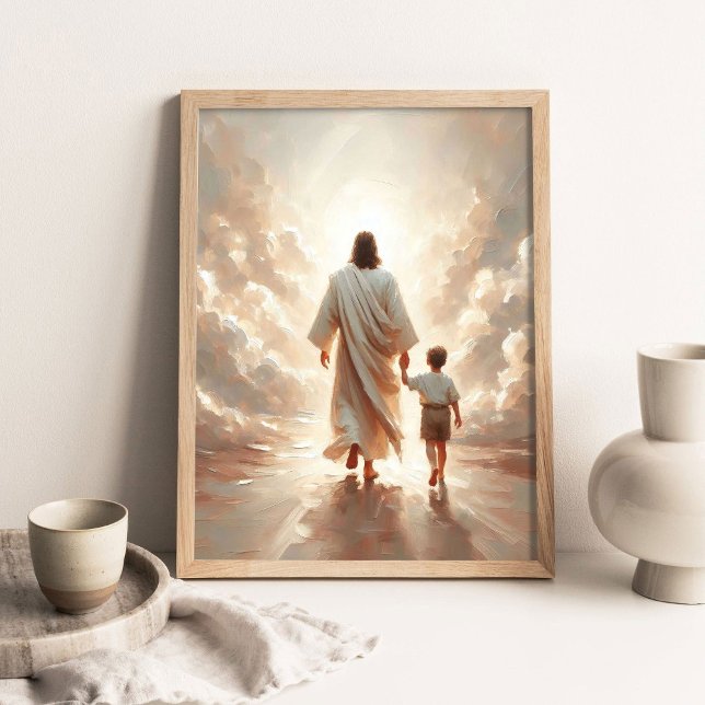 Affiche À sa suite, La peinture chrétienne, Jésus et le ga (Créateur téléchargé)