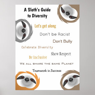 Affiche A Sloth's Guide to Diversity from Group of Sloths