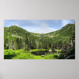 Affiche A small pond in the valley of the mountains in the