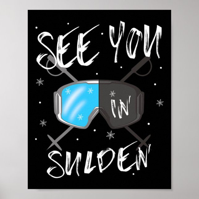 Affiche À Sulden Randonnée Italie Vacances Ski Goggle (Devant)