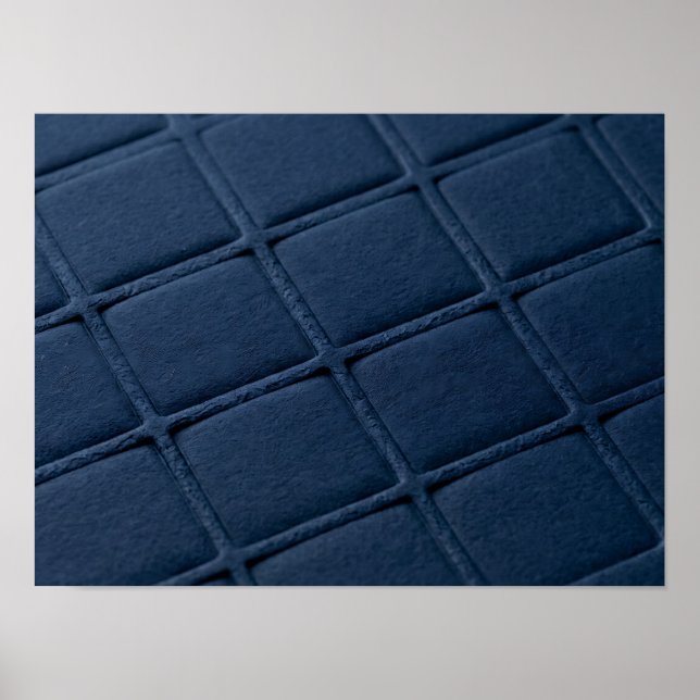 Affiche à texture quadrillée en creux Deep Blue (Devant)