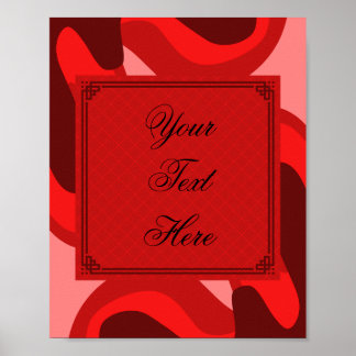 Affiche à thème rouge pour les événements