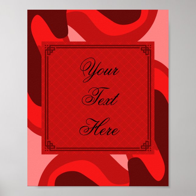 Affiche à thème rouge pour les événements (Devant)