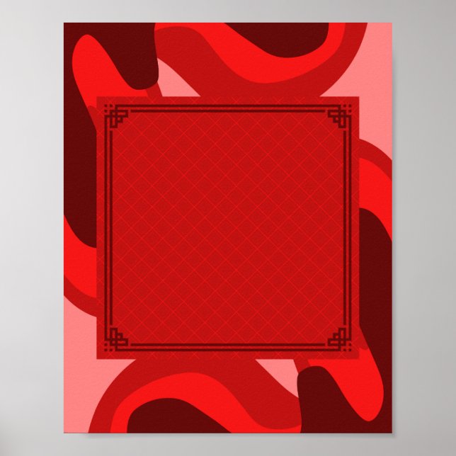 Affiche à thème rouge pour les événements (Devant)