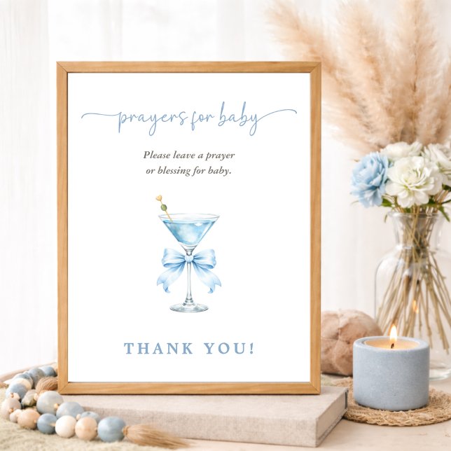 Affiche A Tini One Chic Bow Baby Shower Prayers for Baby (Créateur téléchargé)