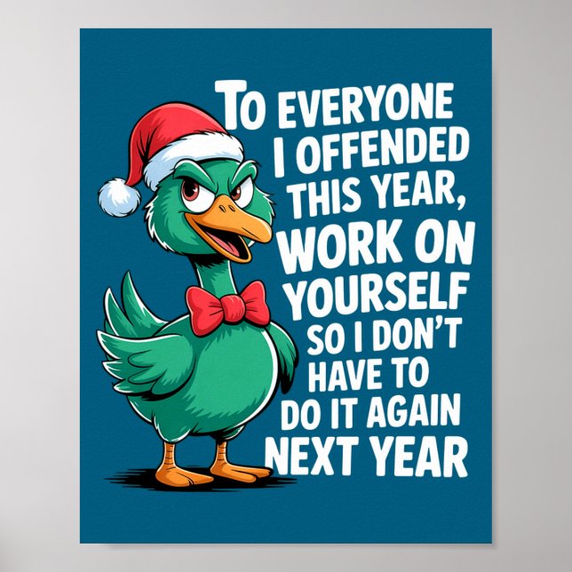 Affiche À tous ceux que j'ai offensés cette année Funny Sa (Devant)