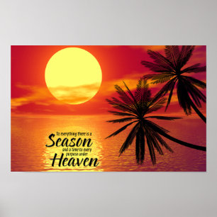 Affiche À Tout Il Y A Une Saison (Ecclesiastes 3:1)