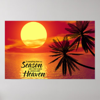 Affiche À Tout Il Y A Une Saison (Ecclesiastes 3:1)