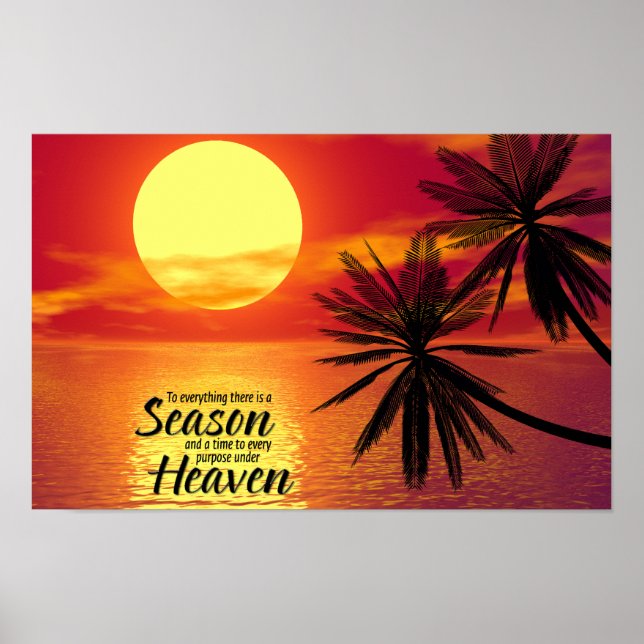 Affiche À Tout Il Y A Une Saison (Ecclesiastes 3:1) (Devant)