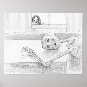 Affiche "A travers la fenêtre" par Christiane Cegavske Pos