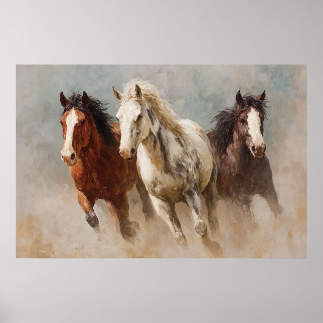 Affiche À travers l'art des Chevaux de la Poussière (Devant)