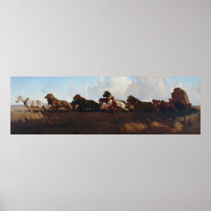 Affiche À travers les plaines de terre noire George Lamber