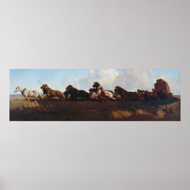 Affiche À travers les plaines de terre noire George Lamber (Devant)