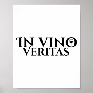 Affiche À Vino Veritas _ Latin _ Rome Antique _ Aimer Le V