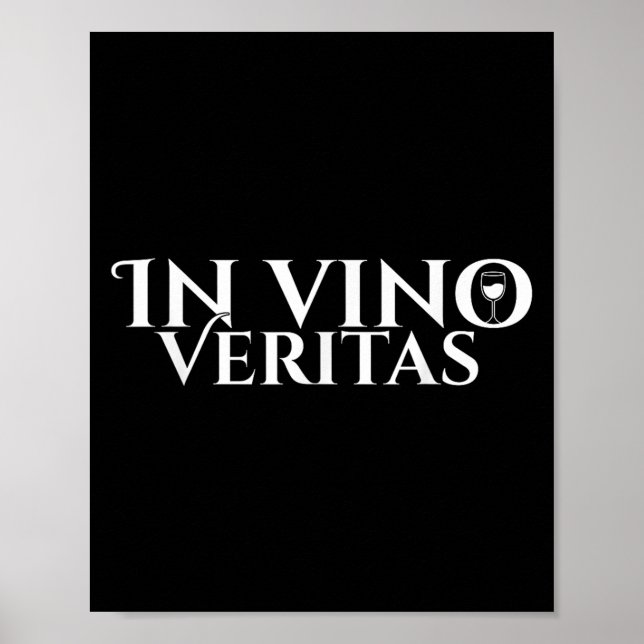 Affiche À Vino Veritas _ Latin _ Rome Antique _ Aimer Le V (Devant)