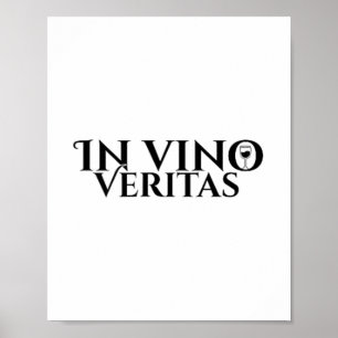 Affiche À Vino Veritas _ Latin _ Rome Antique _ Aimer Le V
